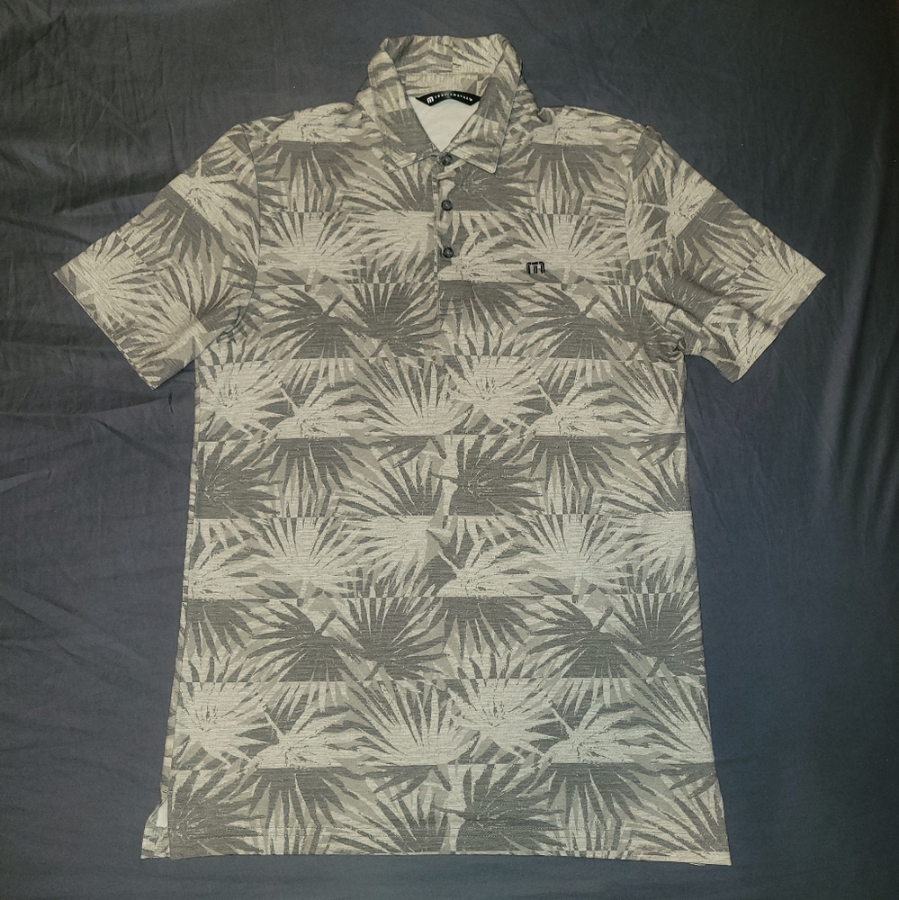 Travis Mathew Palm Pattern Polo Shirt